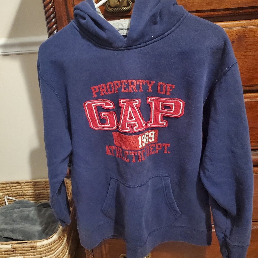 GAP Blue Hoodie. Vintage size XXL boys fits women's s/m or men's small. Good con